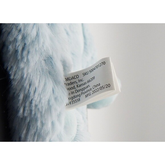 Demdaco Griffin Giraffe Rattle Blankie Baby Boy Blue Plush Lovey Blanket Tags - Picture 7 of 8